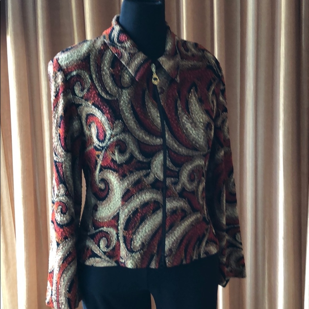 Multicolored zippered jacket
